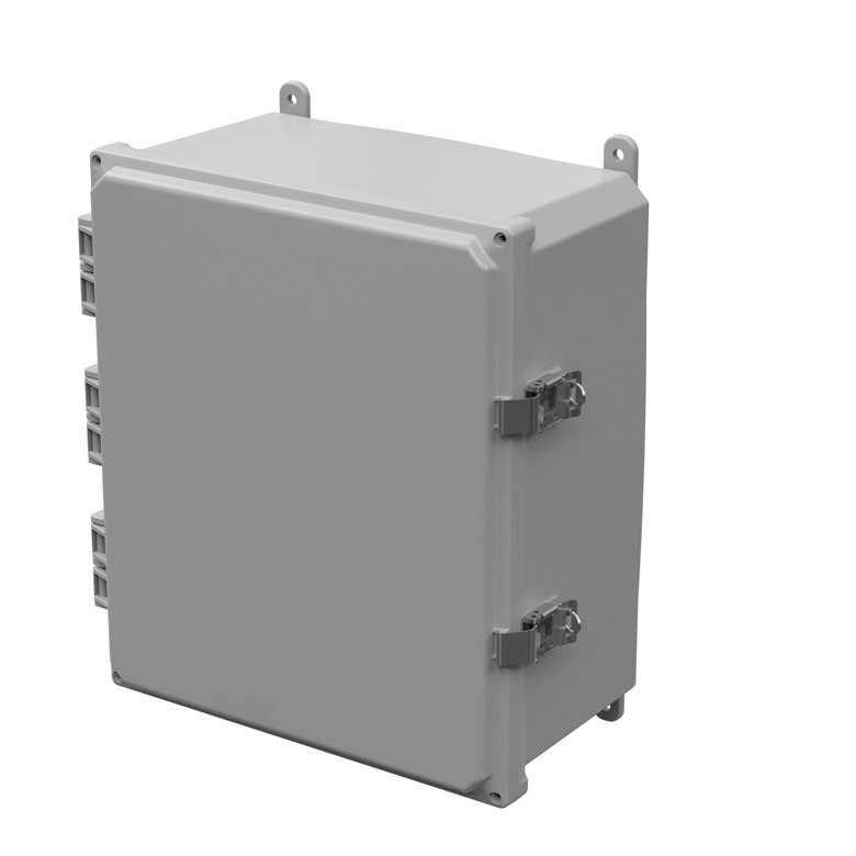 Lafferty Enclosure, Plastic, 14" x 12" x 6", Hinged Screw Lid (image for) Lafferty Enclosure, Plastic, 14" x 12" x 6", Hinged Screw Lid
