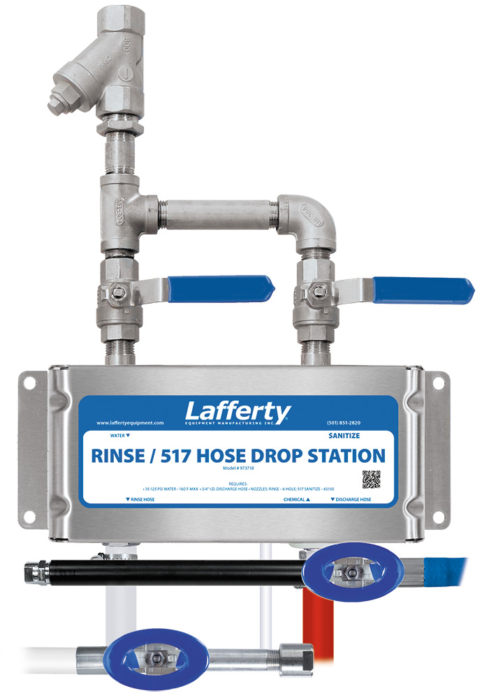 Lafferty Rinse / 517 Sanitize Hose Drop Station (image for) Lafferty Rinse / 517 Sanitize Hose Drop Station