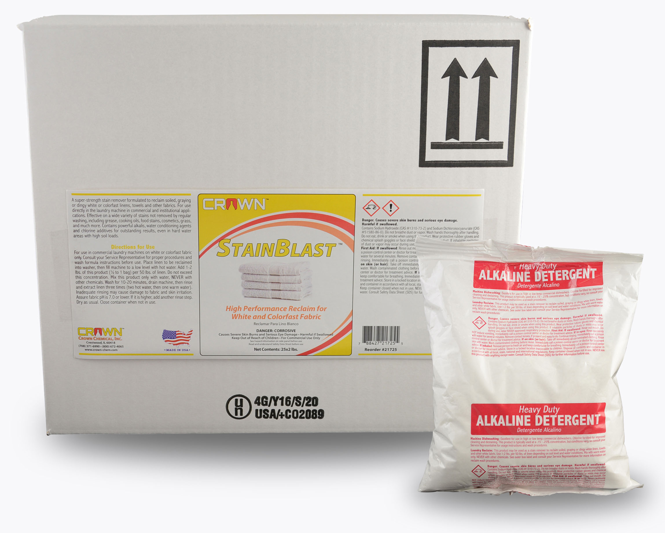 StainBlast - White Laundry Reclaim - Restorer, Case of 25x2 lbs bags (image for) StainBlast - White Laundry Reclaim - Restorer, Case of 25x2 lbs bags